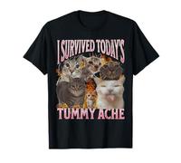 Today's Tummy Ache Funny Cat Meme Bootleg Graphic T-Shirt