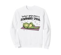 Today's Yoga Pose Is Downward Spiral Frog Meme Funny Yoga Sweatshirt