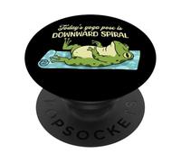 Todays Yoga Pose is Downward Spiral Funny Frog PopSockets Adhesive PopGrip