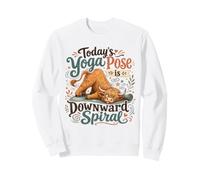 Today's Yoga Pose Is Downward Spiral Highland Cow Humor Sweatshirt