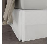 TodaysHome - TOH25014WHIT03 Microfiber Classic Tailored Styling Bed Skirt Dust Ruffle, Queen, White