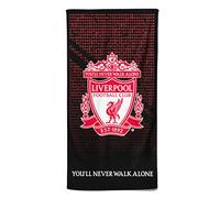 Liverpool Football Crest Beach Towel 100% Cotton LFC Mesh Bath Swim Towel Liverpool Gift for Teens Men Kids 70 x 140 cm