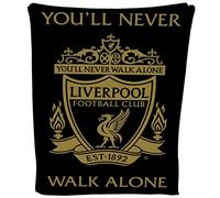 Todd Linens Liverpool Football Crest Black Fleece Blanket Throw Soft LFC Warm Sofa Travelling Blanket Liverpool Gift for Men Kids Teen 100x 150 cm