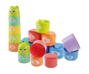 Todddler Stacking Cups - Child-Safe Early Education Staccking Toy, Creative Stacking Toys For Kids Over 6 Months,Amazing Present Number Letter Stackable Colorful Nesting Cups, Todddler Bath Toys