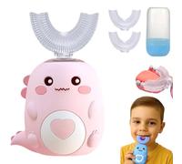 Toddla U-Shaped 360º Ultrasonic Toothbrush, U Shaped Toothbrush 2-6/6-12 Years, Dinosaur Toothbrush Kids, Whole Mouth Cleaning, Soft Silicone, Brushing Takes Just 60s, Kid-Friendly Design (6-12,A)