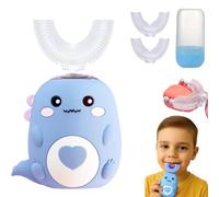 Toddla U-Shaped 360º Ultrasonic Toothbrush, U Shaped Toothbrush 2-6/6-12 Years, Dinosaur Toothbrush Kids, Whole Mouth Cleaning, Soft Silicone, Brushing Takes Just 60s, Kid-Friendly Design (6-12,C)