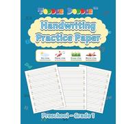 Toddle Doddle Handwriting Practice Paper: 80 Colored Practice Pages with Sky, Plane, Grass and Worm Color-coded Lines for Preschool to Grade 1