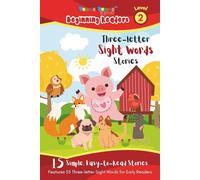 Toddle Doddle Tiny Words Beginning Readers Level 2 - Three-letter Sight Words Stories: A Collection of 15 Easy-to-Read Sight Words Stories for Early Readers
