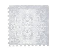 Toddlekind Playmat - Premium Foam Playmat 4 x 6 feet 6 Tile Extra Thick Foam Floor Puzzle Mat for Babies/Toddlers Stylish Non-Toxic Odorless. Perfect for Tummy Time Crawling and Play. 0m+ (Pearl Blue)