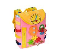 Toddler Activity Backpack - Design, Compact Learning Bag, Interactive Educational Toy, Portable Kit for Early Development, Puzzle Set for Building Skills, Longtail Keyword, pink, Siehe Beschreibung