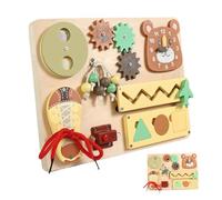 Toddler Activity Board | Wood Educational Toddler Toy | Early Development Toys - for Kids Preschool Kindergarten Classroom Homeschooling Summer Camp Travel Group Activity Family Nights Birthday Educat
