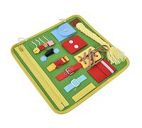 Toddler Activity Book, Sensory Toys Educational Sensory Board, Baby Activity Board, Intelligence Development Toy with Soft Wool Knit Baby Busy for Parent Child Communication (B)