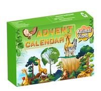 Toddler Advent Calendar 2024, 24 Days Animal Advent Calendar 2024 with 24 Toys, Eudcational Christmas Countdown for Kids Boys Gifts, Style 1.