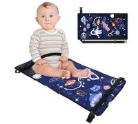 Toddler Airplane Bed, 30x17 Inch Foldable Adjustable Travel Toddler Bed with Pocket & Belt, Portable Non-Slip Airplane Seat Extender for Kids