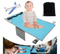 Toddler Airplane Bed, Kids Airplane Seat Extender Aeroplane Bed for Toddlers Portable Airplane Foot Hammock Kids Travel Bed Airplane Travel Essentials to Lie Down on Plane Toddler Airplane (Blue)