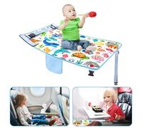 Toddler Airplane Bed, Kids Airplane Seat Extender Toddler Travel Bed, Kids Airplane Travel Essentials, Airplane Must Have for Kids, Baby Portable Plane Bed Foot Rest for Flights(Blue)