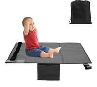 Toddler Airplane Seat Extender Portable Airplane Bed for Toddler Rest Plane Travel Foot Rest Baby Airplane Footrest Toddler Airplane Bed Lightweight Travel Essentials for Flying with Kids (Grey)