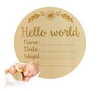 Toddler Announcement Sign - Birth Name Date Recording Announcement Sign | Parents Souvenir Capturing The Child Moment Novelty Keepsake for Nursery, Study Room