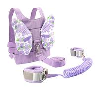 Toddler Anti Lost Wrist Link Leash Harness Set Purple Butterfly