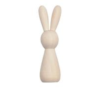 Toddler Arts And Crafts Table Easter Unfinished Wooden Rabbit Doll Figurine Unpainted Bunny Peg Dolls Figure DIY Painted Wooden Bunny Dolls DIY Blank Wood Bunny Arts And Crafts for Kids (Khaki, 9X3cm)