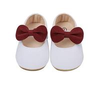 Toddler Athletic Shoes Toddler Kids Infant Girls Soild Colour Bowknot Princress Shoes Soft Sole The Floor Barefoot Non Slip First Walkers Prewalker Shoes Boy Shoe (20230707E-White, 12-18 Months)