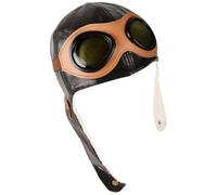 Toddler Aviator Hat PU Leather Pilot Cap with Earflaps 19.7-20.5 in Head Circumference Winter Warm Baby Boys Girls Photography Costume Beanie (UK, Age, One Size, Standard, Dark)