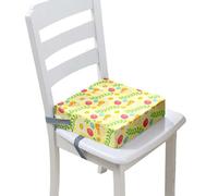 Toddler Baby Booster Seat with Straps, Chickwin Kid Infant Dining Chair Pads Washable Chair Increasing Cushion Child Dismountable Portable Travel Cushion (40x40x10cm,Coloured Eggs)