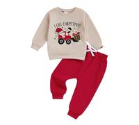 Toddler Baby Boy Fall Winter Clothes Crewneck Sweatshirt Long Sleeve Trucks Shirt And Pants Cute Boys Outfits Little Girls Tracksuit Set