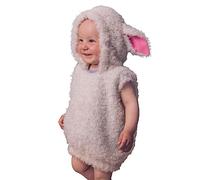 Toddler Baby Boy Girl Animal Costume Fuzzy Warm Halloween Romper Jumpsuit Funny Cosplay Cute Animal Dress Up Outfit (Lamb, 4-5T)