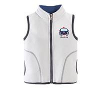 Toddler Baby Boy Girl Fleece Vest Coat Car Pattern Sleeveless Zip Waistcoat with Pockets Fall Winter Warm Outerwear Thick Spring Winter Sleeveless Vest Clothes Coat (Grey, 4-5 Years)