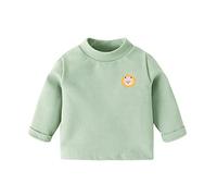 Toddler Baby Boys Girls Frog Pattern Long Sleeve Thermal Top Lightweight Mock Neck Shirts Top Winter Clothes Cute Animals Warm T Shirt (Green, 12-18 Months)