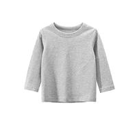 Toddler Baby Boys Girls Long Sleeve Crewneck Basic Layering T-Shirts Soft Cotton Shirts Plain Toddler Boy Fall Clothes Casual Underwear Tops (Grey, 4-6 Years)