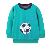Toddler Baby Boys Soccer Sweatshirts Long Sleeve Football Pattern Shirts Sport Pullover Tops Active Shirt Kids Fashion Kids Clothes (A, 6-7 Years)