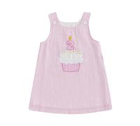 Toddler Baby Girl 1st Birthday Princess Dress Little Girls A-Line Skirt Sleeveless Number Cupcake Embroidery Tiered Puffy Hem Pageant Baptism Birthday Party Tank Dress (Pink Two, 18-24 Months)