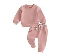 Toddler Baby Girl Outfit Daddys Girl Clothes Long Sleeve Sweatshirt Pants Set 2 Piece Winter Baby Clothes 0-3 Years (B Pink,2-3 Years)