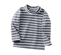 Toddler Baby Girls Basic Stripe Long Sleeve Mock Turtleneck Cotton T-Shirt Kids Shirt Fall Winter Baselayer Clothes Girls Cotton Soft Warm Fashion Undershirt (GY2, 7-8 Years)