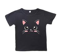 Toddler Baby Girls Boys Cute Animals Pattern Printed Short Sleeve T Shirt Tops Kids Spring Thin Casual Daily Shirts Toddler Clothes for Girls (Black, 18-24 Months)