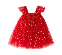 Toddler Baby Girls Christmas Dress,Long Sleeve Santa Claus Red Princess Tulle Dress For Kids Xmas Outfits Mini Miss Costume Clothes 3-6 Months Party Hats (Red #5,18-24 Months)
