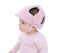 Toddler Baby Safety Hat Infant Crawling Helmet Anti-Collision Protective Hat Adjustable Headguard Hat for Baby Boys Girls Learn to Walk (Pink-Fleece)