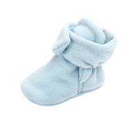 Toddler Baby Shoes Socks Solid Color Patchwork Knitted Plush Baby Socks Shoes for 0 to 12Months Toddler Infant Baby Boys Size 3-6 Months 1&Light Blue