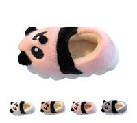 Toddler Baby Slippers Cute Panda Animal Cartoon Shoes Girls Boys Cozy Anti-Slip Soft Warm Plush Winter Household Slippers Children's Furry Indoor Outdoor House Shoes Pink