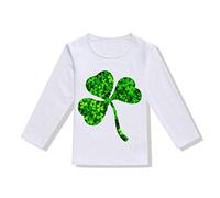 Toddler Baby St.Patrick’s Day T Shirt Girls Boys Long Sleeve Tops Shamrock Print Irish National Day Tops Crew Neck Blouse Outfits T-Shirt Casual Outwear Green Outfits for 1-6 Years