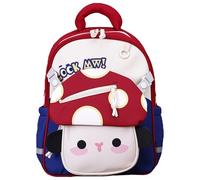 Toddler Backpack for Boys & Girls, Cute Mushroom Kids Rucksack Kindergarten Preschool School Bag, Lightweight & Water Resistent Baby Nursery Bag with Chest Buckle (Red)