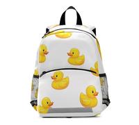 Toddler Backpack for Boys Girls, Cute Yellow Ducks White Mini Preschool Backpacks Kids School Bag 3-6 Years, Medium