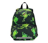 Toddler Backpack for Boys Girls, Funny Green Frogs Little Kid's Backpacks Mini Travel Back Pack 3-6 Years, Medium