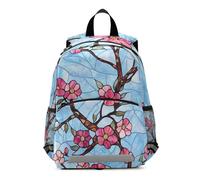 Toddler Backpack for Boys Girls, Stained Glass Flowers Small Travel Back Pack Little Kid's Backpacks 3-6 Years