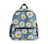 Toddler Backpack for Girls Boys, White Daisies Rustic Kids School Bag, White Daisies Rustic, M, Cool Soccer Print Backpacks
