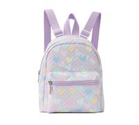Toddler Backpack Nursery Rucksack School Bag for Girls Mini Cute Daypack Colourful Heart-Print Book Bag Large Capacity Schoolbag for Kindergarten Children Holiday Outdoor with Spacious Pockets
