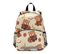 Toddler Backpack, Red Panda Banana Pattern Kids Nursery Bag Preschool