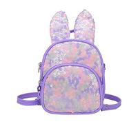 Toddler Backpack with Glitter Rabbit Ear Splicing for and Girls in Preschool and Nursery Backpacks Girls with School, purple, standard size